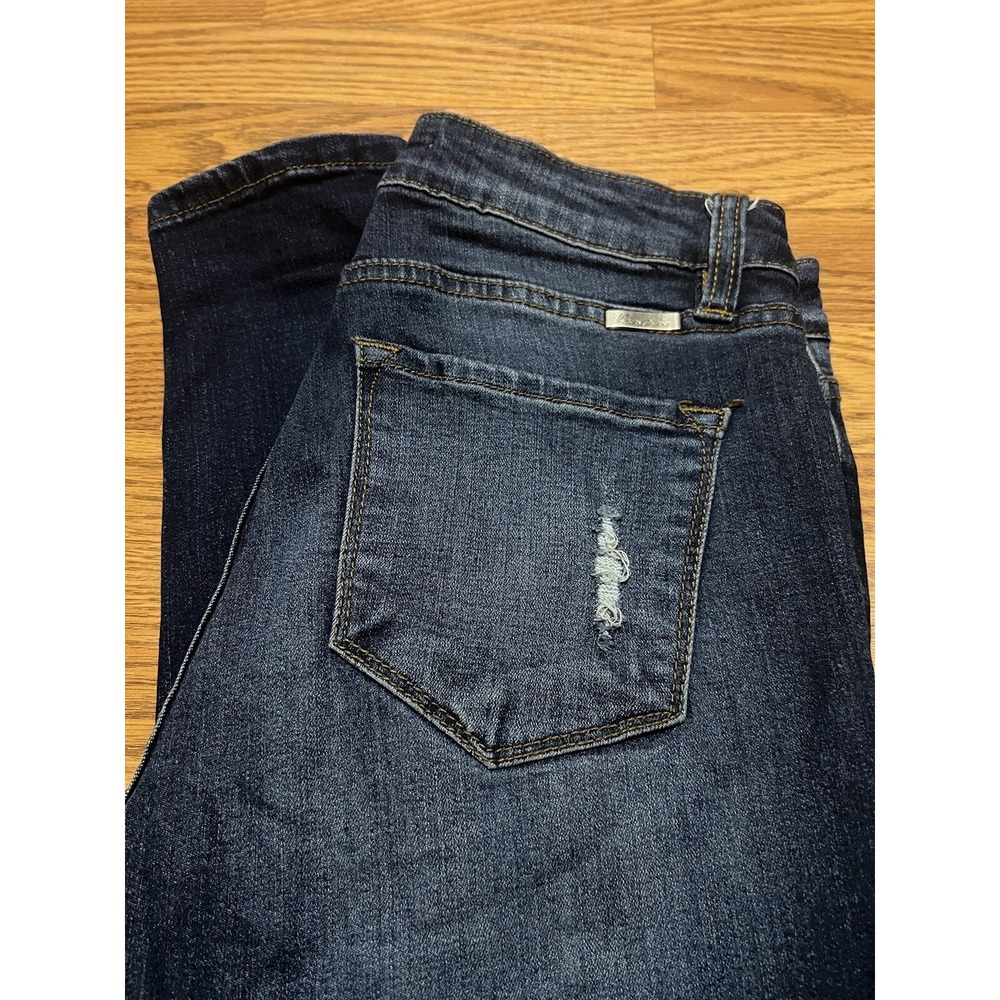 KanCan Estilo Distressed Skinny Jeans 5/26 Inseam 29.5" Dark Blue